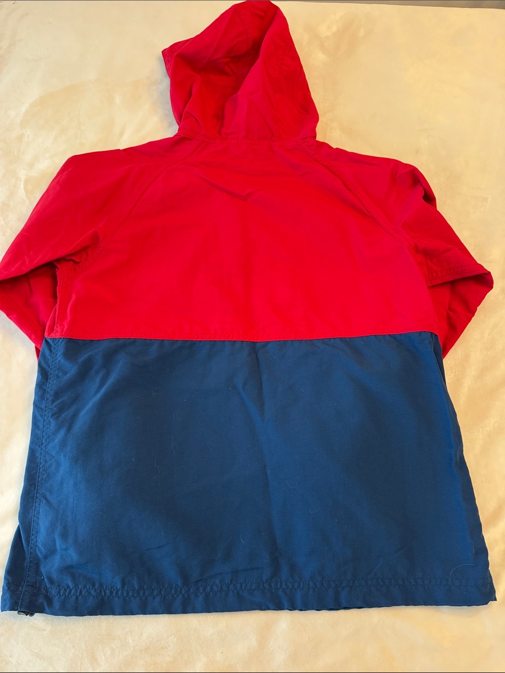 LL Bean Mountain Classic Anorak Women's Red/Blue Hooded 1/2 Zip Pullover, sz XSP - Picture 11 of 13